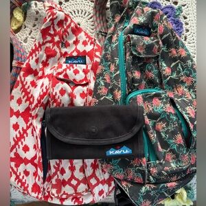 Kavu 2 bags and wallet good used condition. Show sign of wear but no holes!